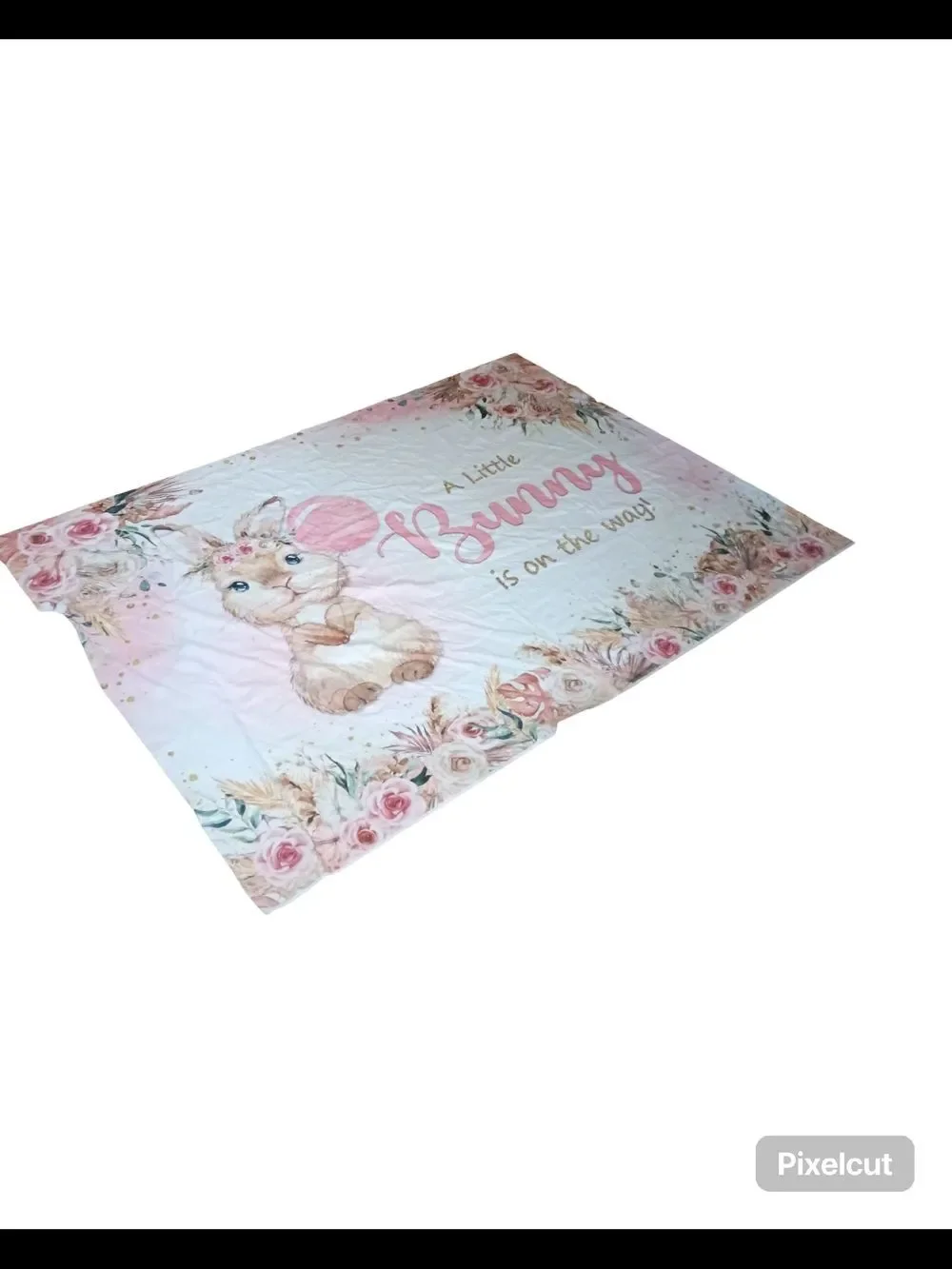 Floral Bunny Baby Shower Banner